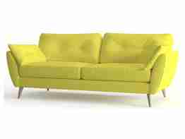 Офисный диван прямой "vogue (вог)", рогожка dream yellow (дрим йеллоу)