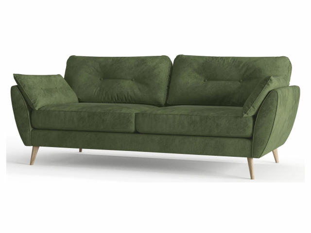 Диван прямой "VOGUE (ВОГ)", велюр Maserati Green (Мазерати Грин)