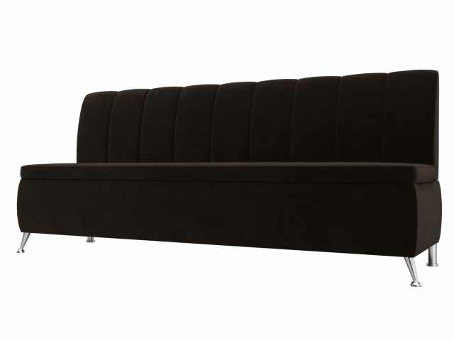 Кухонный диван "Кантри" коричневый микровельвет, 100148