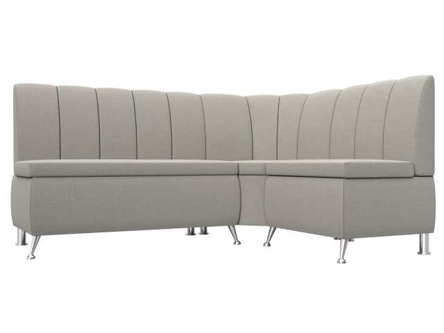 Диван кухонный угловой "Кантри" правый угол, рогожка Амур бежевый, 122500