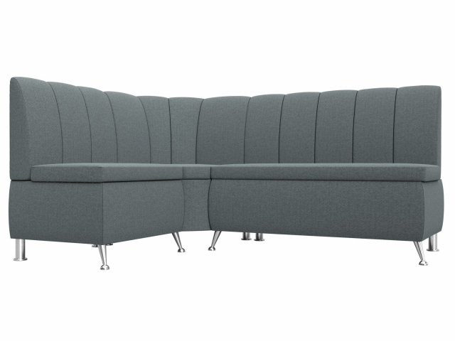 Диван кухонный угловой "Кантри" левый угол, рогожка Амур серый, 122502L