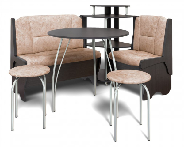 Кухонный набор "Лотос",венге/велюр латте/серебро