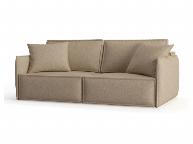 Диван-кровать "Стенли", рогожка Dream Dark Beige (Дрим Дарк беж)