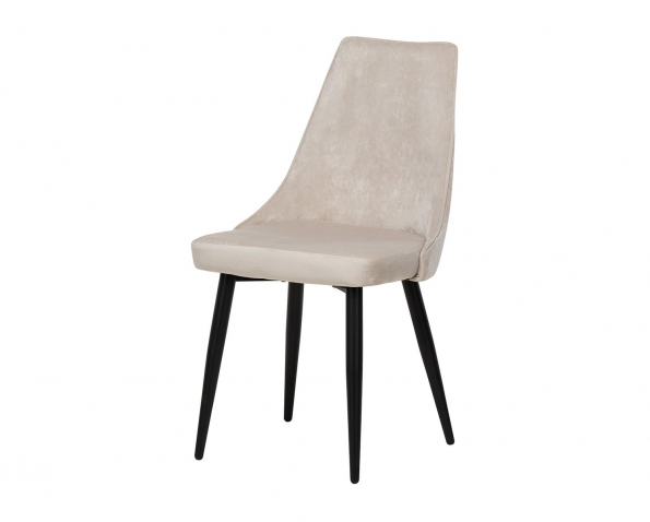 Стул Leset (Лесет) "Эби Люкс" металл черный/велюр Crash LUX (Краш ЛЮКС) 2 платина