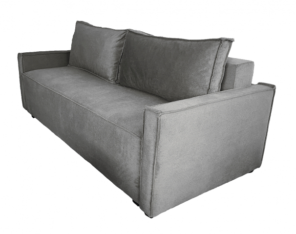 Диван-кровать "Евро-лофт" велюр серый Кабрио-31