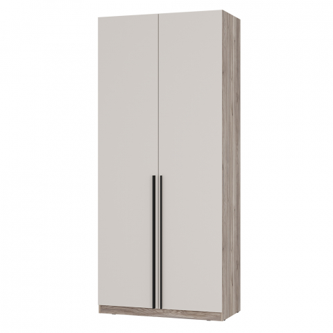 Шкаф 2-х створчатый "Урбан ШК-03", дуб смоки/Кашемир