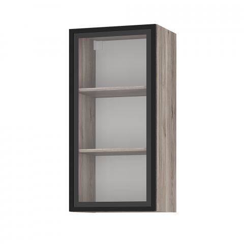 Шкаф навесной "Урбан ШКН-08", дуб смоки/Кашемир