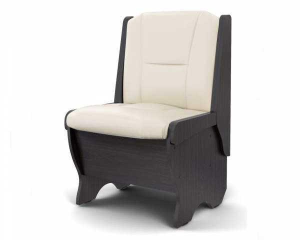 Кухонная скамья "Лотос" малая 550 мм, венге/кожзам Борнео крем