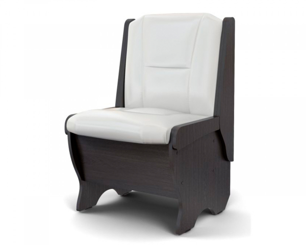 Кухонная скамья "Лотос" малая 550 мм, венге/кожзам Борнео милк