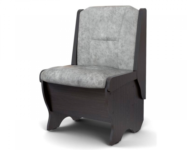 Кухонная скамья "Лотос" малая 550 мм, венге/велюр графит