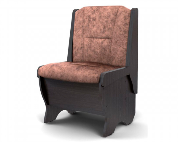 Кухонная скамья "Лотос" малая 550 мм, венге/велюр коньяк