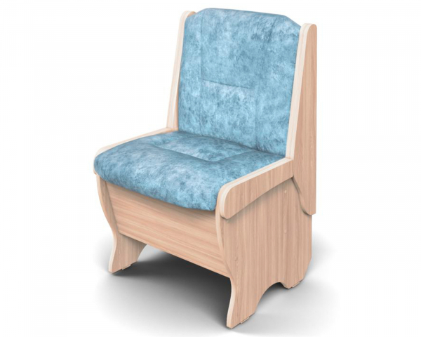 Кухонная скамья "Лотос" малая 550 мм, ясень/велюр лагуна