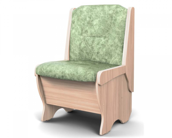 Кухонная скамья "Лотос" малая 550 мм, ясень/велюр мохито