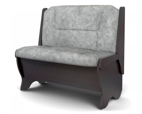 Кухонная скамья "Лотос" большая 950 мм, венге/велюр графит