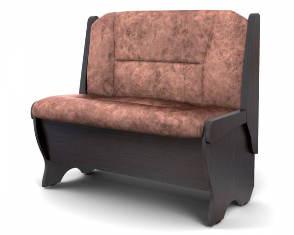 Кухонная скамья "Лотос" большая 950 мм, венге/велюр коньяк