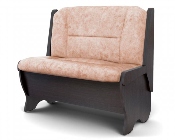 Кухонная скамья "Лотос" большая 950 мм, венге/велюр латте