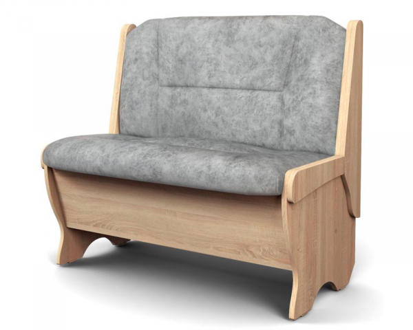 Кухонная скамья "Лотос" большая 950 мм, дуб сонома/велюр графит