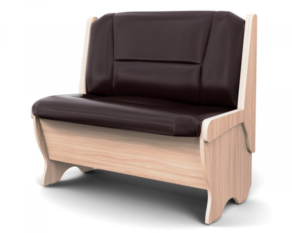 Кухонная скамья "Лотос" большая 950 мм, ясень/кожзам Борнео умбер