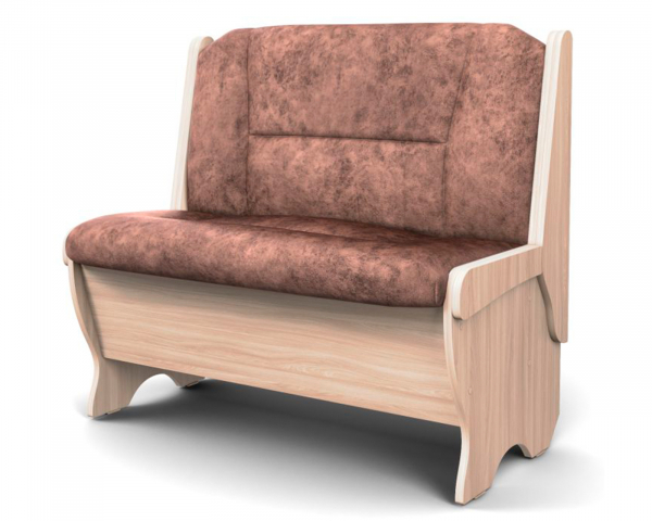 Кухонная скамья "Лотос" большая 950 мм, ясень/велюр коньяк