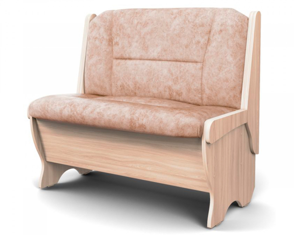 Кухонная скамья "Лотос" большая 950 мм, ясень/велюр латте