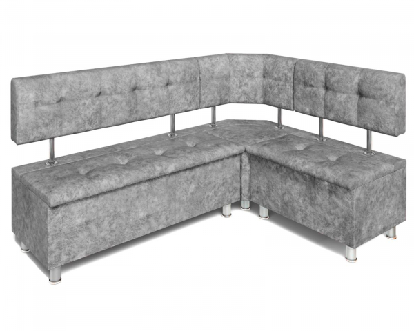 Кухонный угловой диван "Торонто", велюр графит