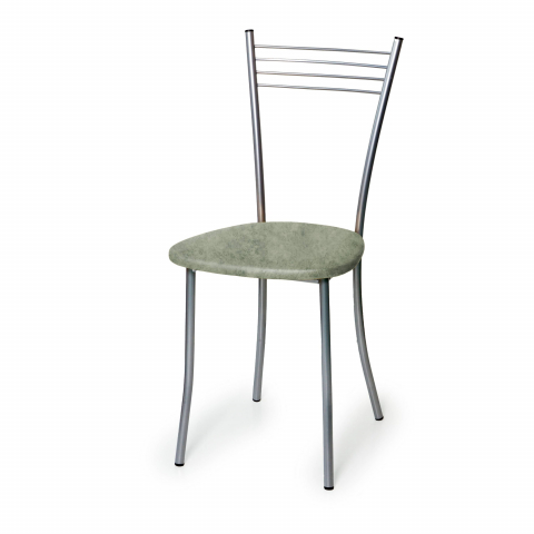 Стул на металлокаркасе "Хлоя", серебро/велюр Мохито