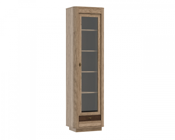 Шкаф-витрина "Фантазия" 34.06 дуб кальяри/дуб каньон/стекло