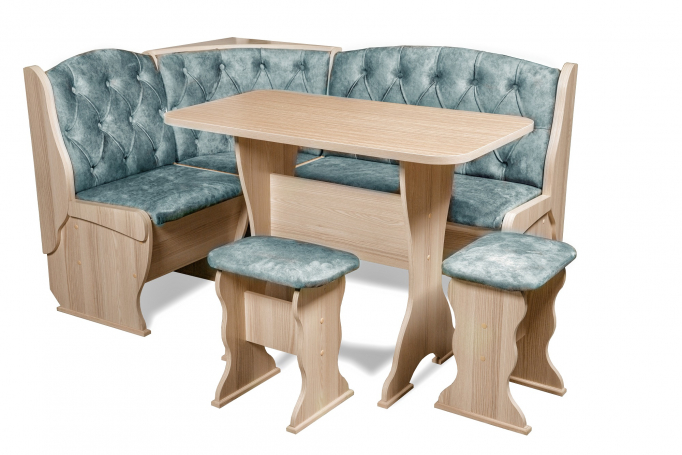 Кухонный набор "Орхидея Люкс" ясень, велюр лагуна