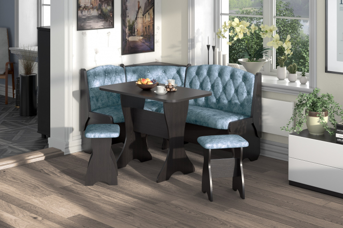 Кухонный набор "Орхидея Люкс" венге, велюр лагуна