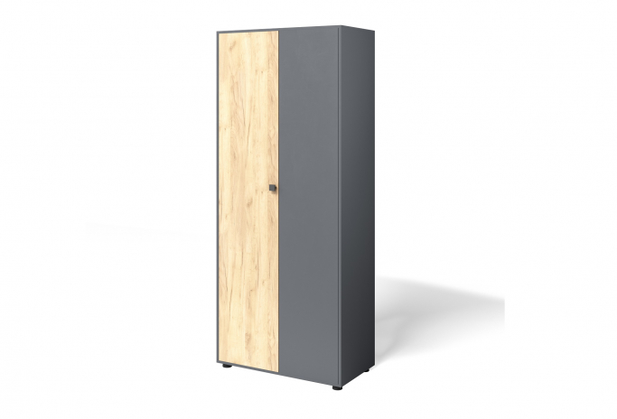 Шкаф "Мини-Лайт МЛ-9" серый графит/дуб золотой крафт