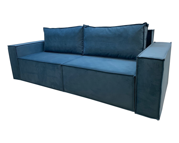 Диван-кровать "Лофт", 2 модуля, еврокнижка, велюр Мазери блю