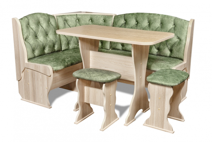 Кухонный набор "Орхидея Люкс" ясень, велюр мохито