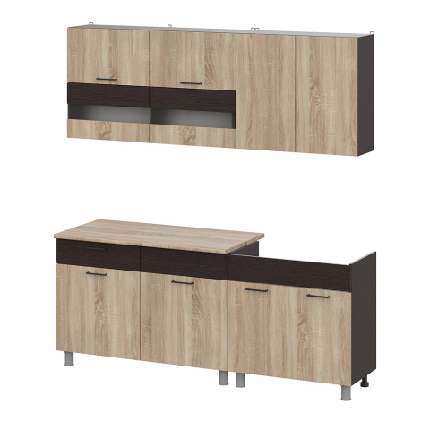 Кухня 2м "Босфор" дуб венге/дуб сонома