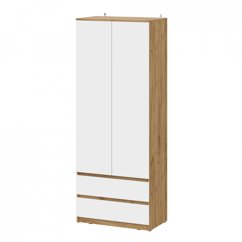 Шкаф 2-х створчатый "Денвер" дуб золотой/белый