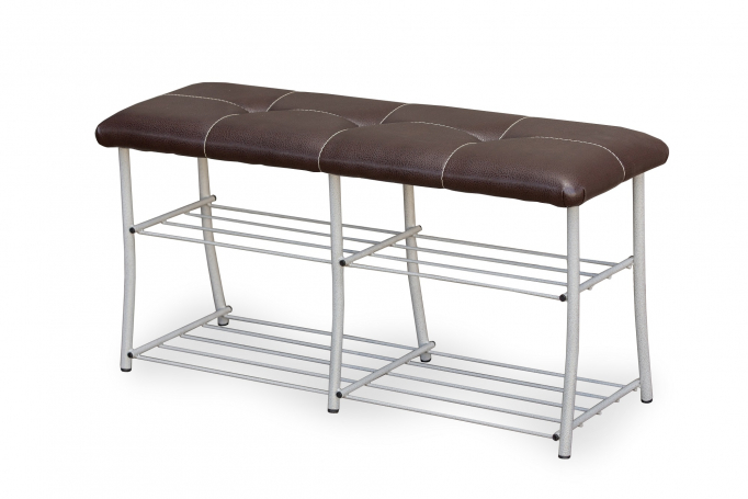 Обувница "МС-7" белое золото, борнео умбер