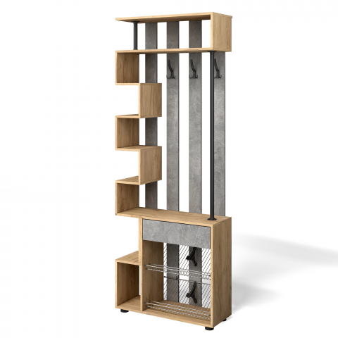 Прихожая "Мини-лайт МЛ-1" дуб золотой крафт/ателье светлое