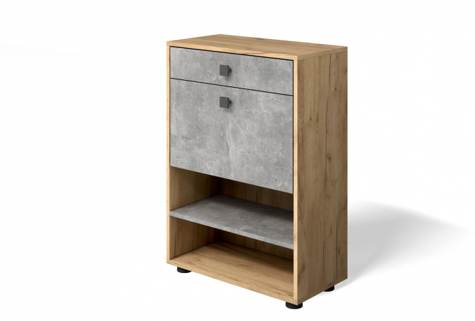 Обувница "Мини-Лайт МЛ-4" дуб золотой крафт/ателье светлое