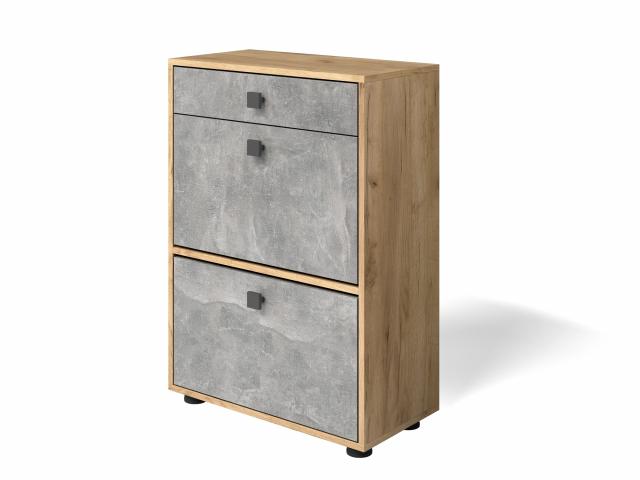 Обувница "Мини-Лайт МЛ-7" дуб золотой крафт/ателье светлое