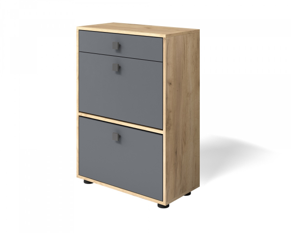 Обувница "Мини-Лайт МЛ-7" дуб золотой крафт/серый графит