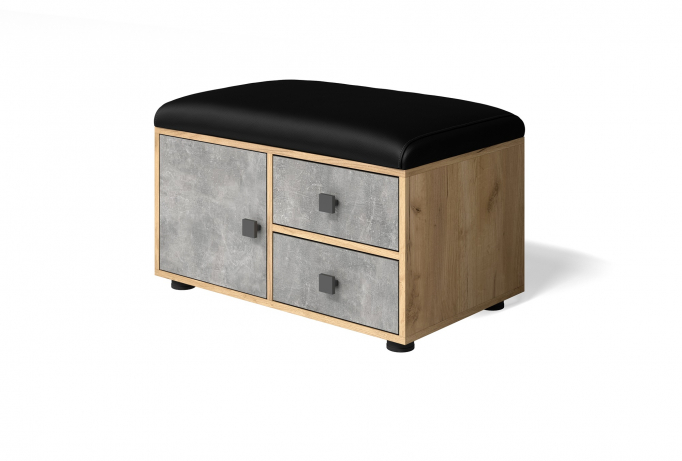 Обувница "Мини-Лайт МЛ-5" дуб золотой крафт/ателье светлое