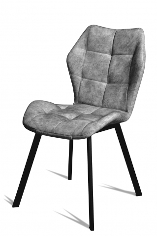 Стул "Рим" велюр графит, черный муар