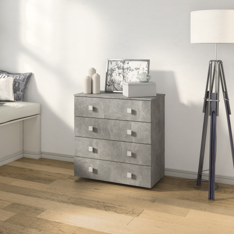 Комод "Лофт-4" ателье светлое