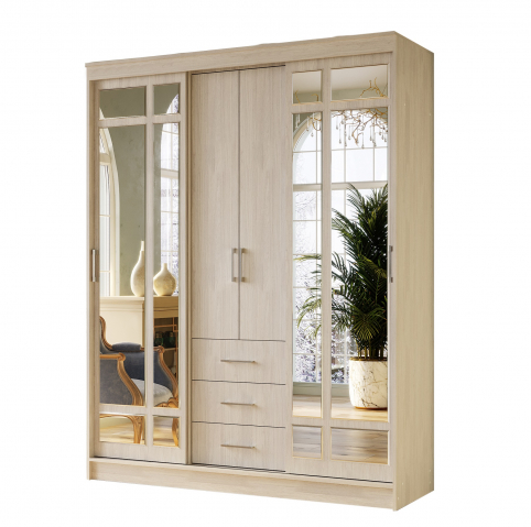 Шкаф-купе "Маэстро"ясень белый