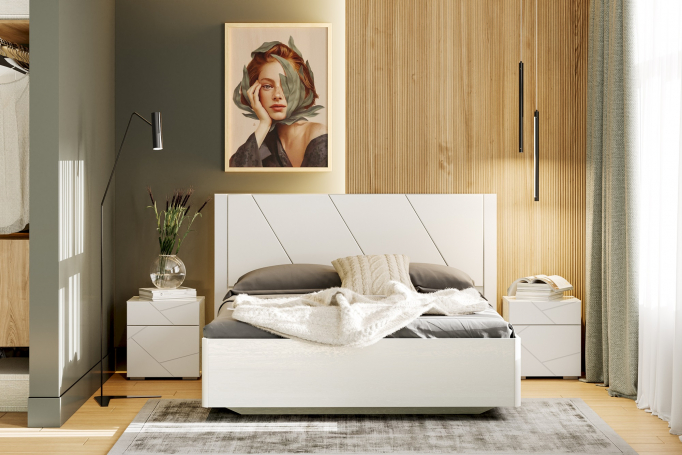 Спальня "Summit (Саммит)" комплектация 1 меренга, белый текстурный