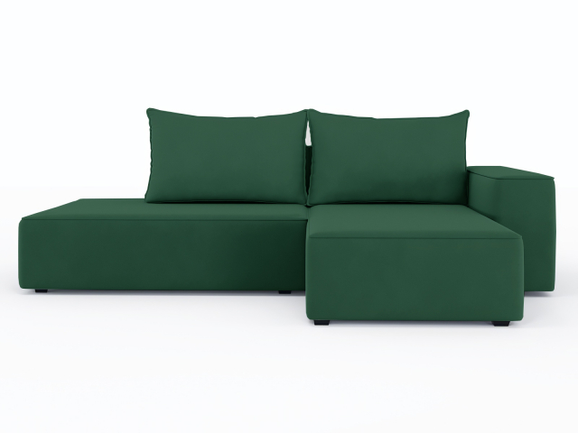 Угловой диван-кровать "Кензо", велюр Зара Малахит 33