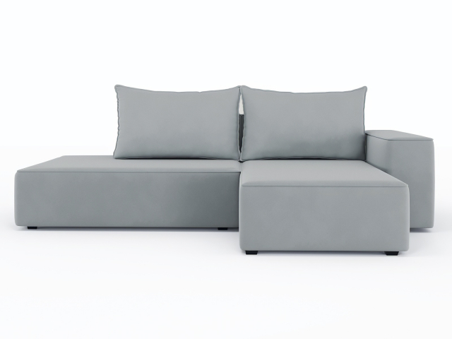 Угловой диван-кровать "Кензо", велюр Зара Стил 52