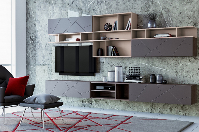 Гостиная "Summit (Саммит)" комплектация 1 капучино, софт графит