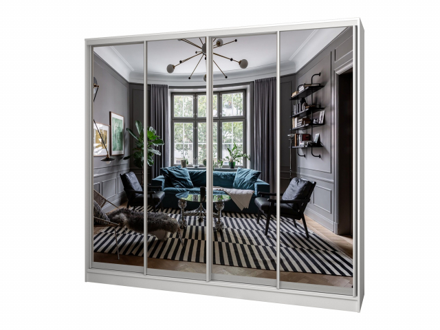 Шкаф-купе "Борнео-4-5" 4-х дверный, компоновка 3