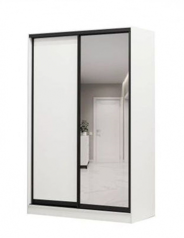 Шкаф-купе 2-х дверный 1210, черный профиль, вариант 2