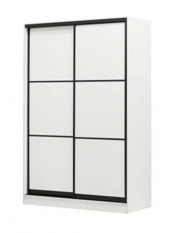 Шкаф-купе 2-х дверный 1210, черный профиль, вариант 3